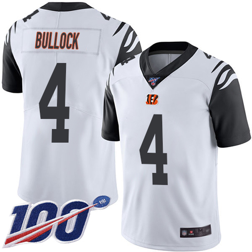 Cincinnati Bengals Limited White Men Randy Bullock Jersey NFL Footballl #4 100th Season Rush Vapor Untouchable